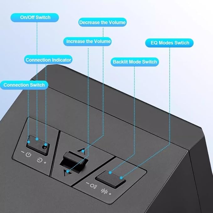 JSEIAJB Desktop Computer Speaker Laptop Computer Gaming Multimedia Home Desktop Small Speaker