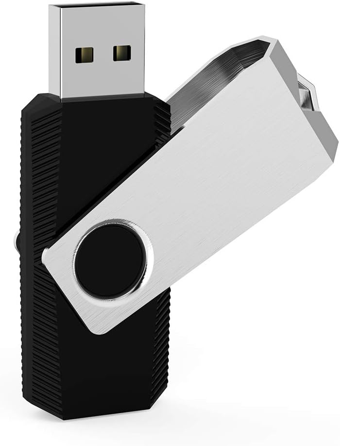 Aiibe 5 Pack 64 GB Flash Drive 64GB USB Flash Drive Thumb Drive 64 GB USB 2.0 Flash Disk Jump Drive Multi Pack USB Stick Zip Drives 64GB with Led Light (64G, 5 Colors: Black Red Cyan Green Purple)