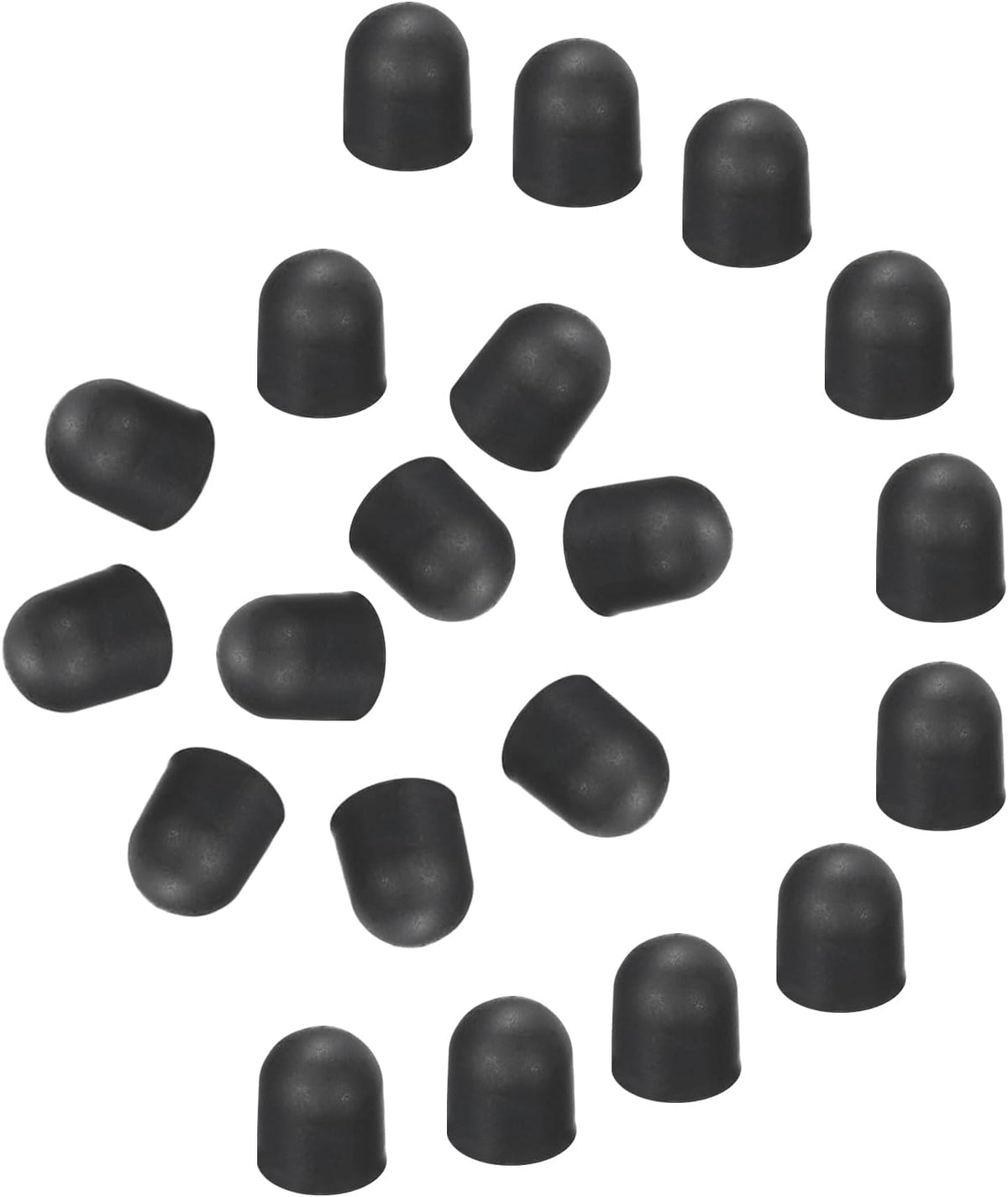 MECCANIXITY 20Pcs Replacement Stylus Pen Tips 5mm Conductive Capacitive Touch Screen Pens Tips Silicone Rubber, Black