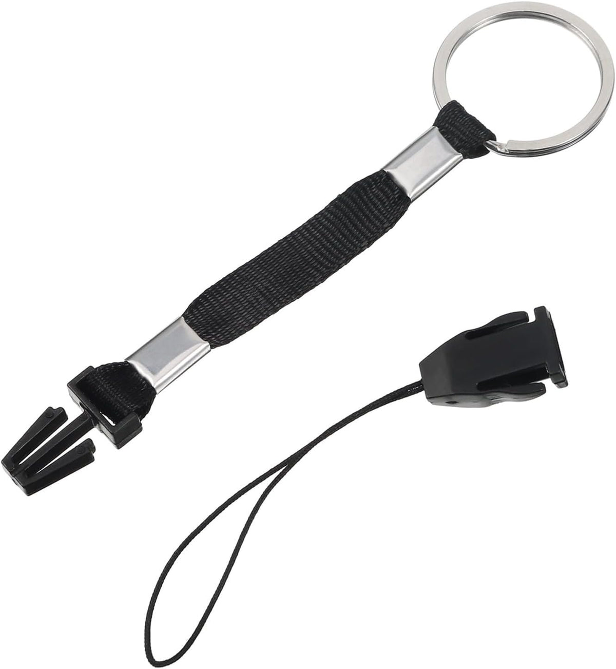 20 Mp3, Mp4 Bememo Pcs Black Nylon Lanyard Strap Short Detachable Lanyard for USB Flash Drive, Player, Keychain, ID