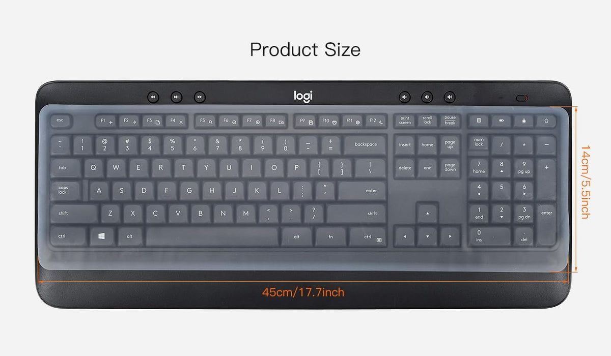 imComor 17.7" 5.5") Universal Keyboard Cover Skin for Standard Size PC Computer Desktop Keyboard Ultra Thin Silicone