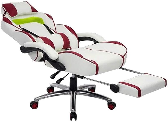 Racing Gaming Office Chair with Footrest and Lumbar Cushion Heavy Duty Ergonomic Reclining Executive Chair with Aluminum Alloy Base(Type b)