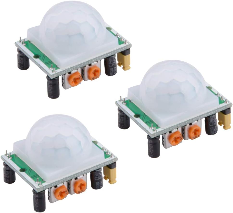 HiLetgo 3pcs HC-SR501 PIR Motion Sensors for Arduino & Raspberry Pi