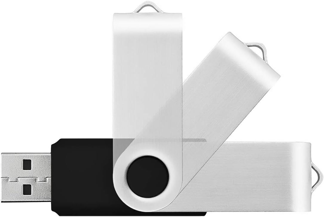 Aiibe 4GB Flash Drive Bulk USB Flash Drive 4GB 50 Pack USB 2.0 Thumb Drives Memory Stick USB Drive 4GB Zip Drives USB 4GB Wholesale, Black