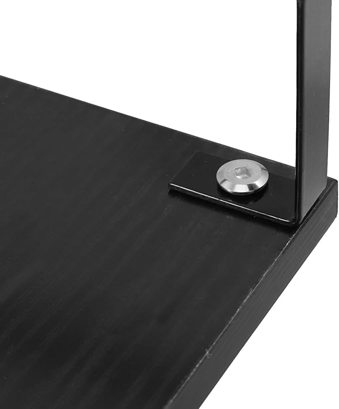 Stable Desk Monitor Riser Stand Compact Laptop Riser for Office Computer Screen Elevation Ergonomic Monitor Rack with Smooth Surface Black