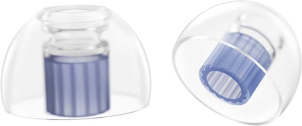 SpinFit W1 for IEM - L - Patented Medical-Grade Silicone Ear Tips, Double W-Shaped Tube Core, More Stability