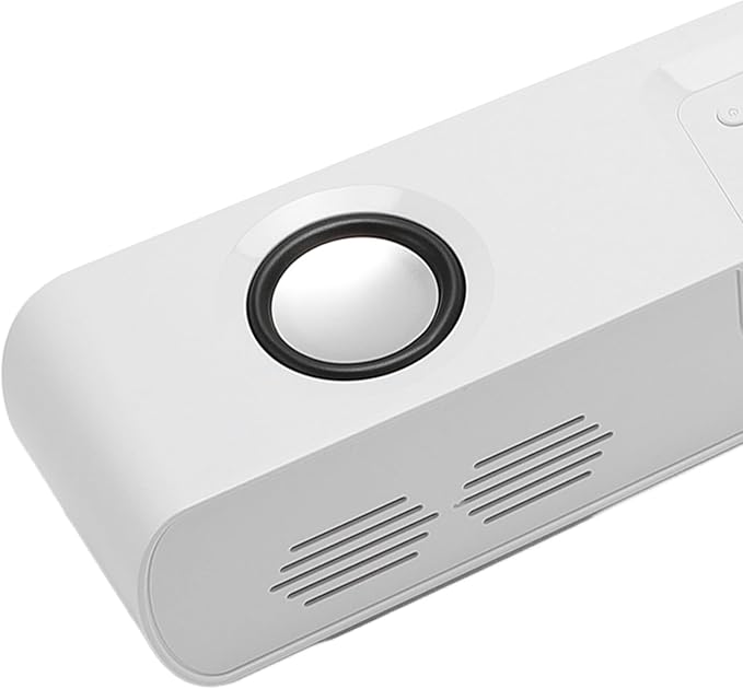 GOWENIC Computer Speaker Bluetooth Computer Speaker for Laptop Support USB AUX Sound with Alarm Clock FM Radiofor Computer Desktop PC Laptop (White)