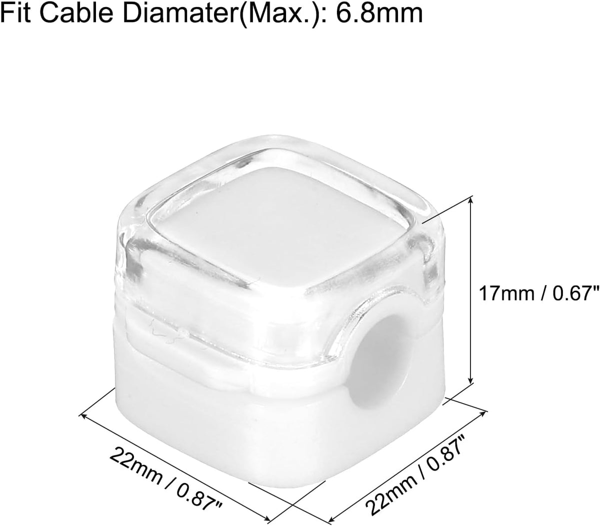 6Pcs MECCANIXITY Magnetic Cable Clips, Self-Adhesive Cable Management Clamp Cord Organizer for Charging Cable, Computer