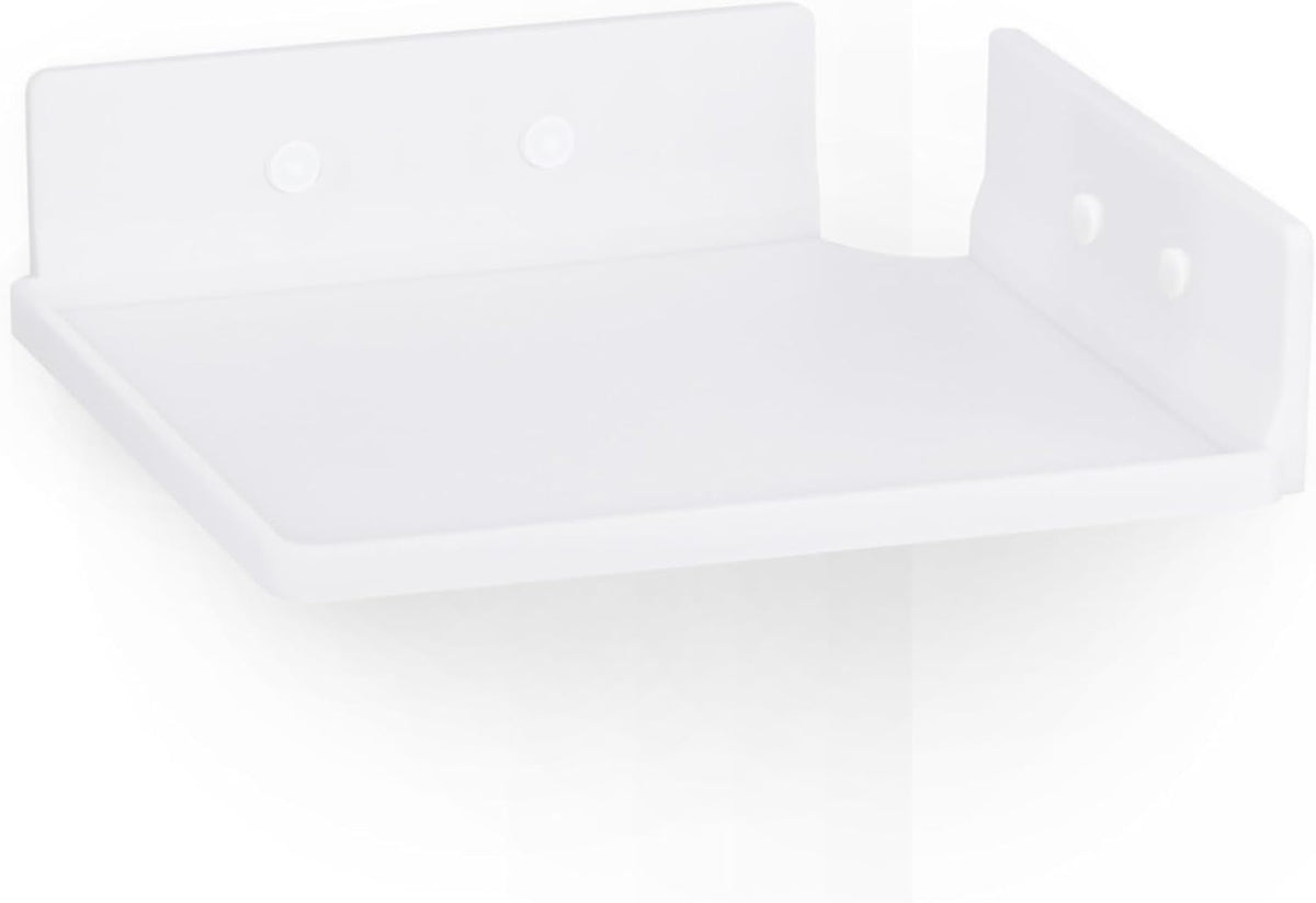 9" Small Corner Shelf Mount, Adhesive & Screw in, for Speakers, Cameras, Baby Monitors, Plants, Books Electronics