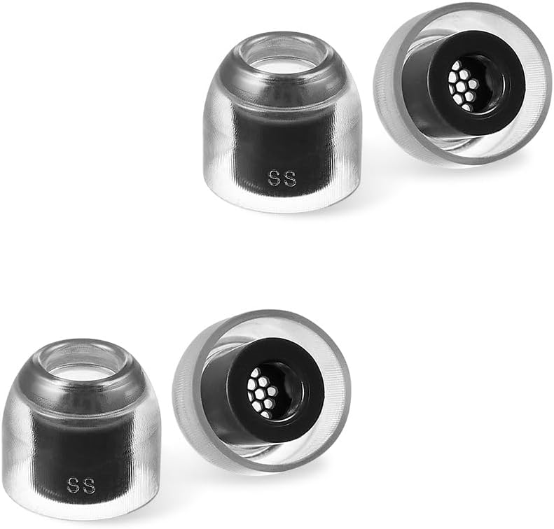 AZLA SednaEarfit Crystal Standard 2 - Earbud Tips for Wireless Headphones - Noise Canceling Earbuds Replacement Tips Eartips Compatible with Sony WF-1000XM5, Beats, Sennheiser, Jabra (2 Pair, SS)