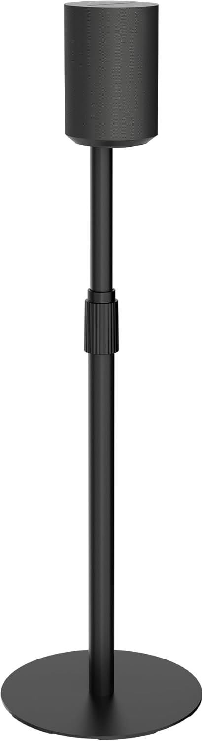 Speaker Stand Compatible with SONOS Era 300 and Era 100, Height Adjustable up to 42.6'', Floor Stand with Cable Management, Speaker Mount, Black, 1 Pack