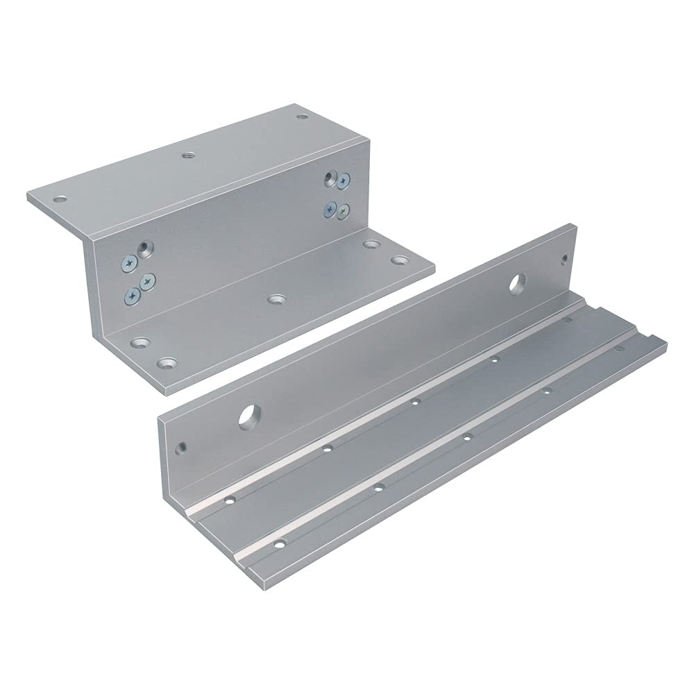 Visionis LZ1200 L and Z Bracket for 1200lbs Electromagnetic Lock for Inswinging Door Access Control Maglock
