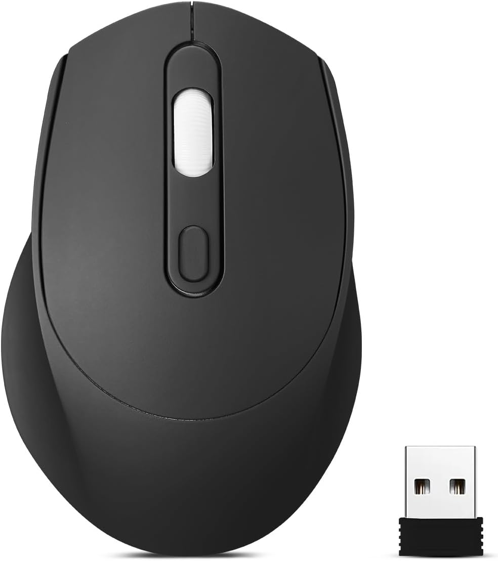 Guiheng Mouse,Portable(BT5.2+USB Wireless Bluetooth Mouse,Dual Mode Rechargeable Silent Slim Laptop Receiver) Computer