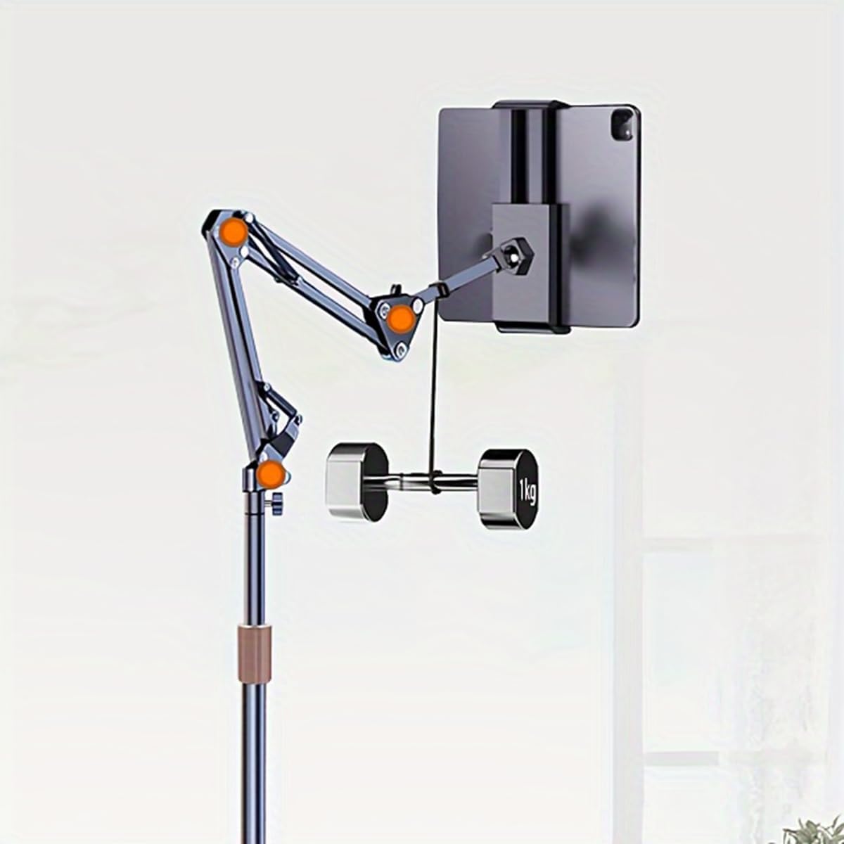 Hosann Century Holder[59Height 360 4.7-12.9 Tablet Floor Stand Adjustable] Rotatable Metal Tablet Stand,with Heavy Duty