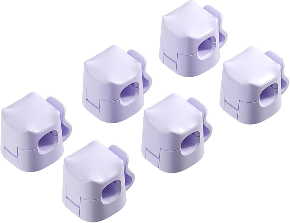 6 Pack JIYHF Cable Clips - Adhesive Cord Organizer for Home Office Desk, Phone, Car, Wall, Desktop, Nightstand - Cable