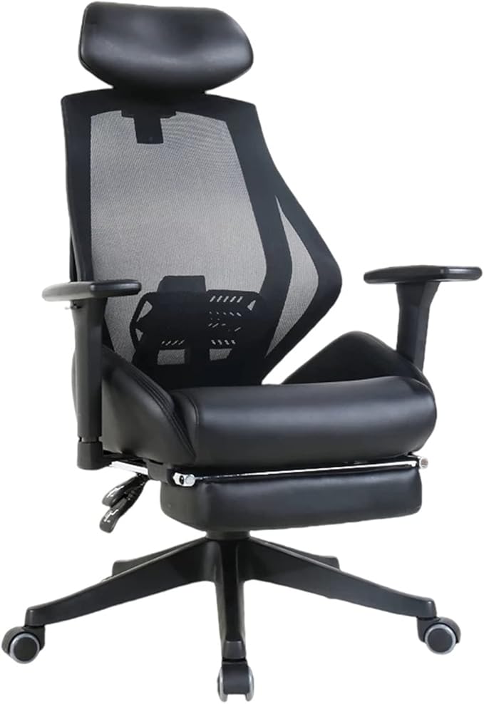 Office Chair Gaming Chair Computer Chair Ergonomic Reclining Office Boss Chair with Footrest Multi-Function Lifted Rotated Computer Chair Protect Waist Gaming Chair