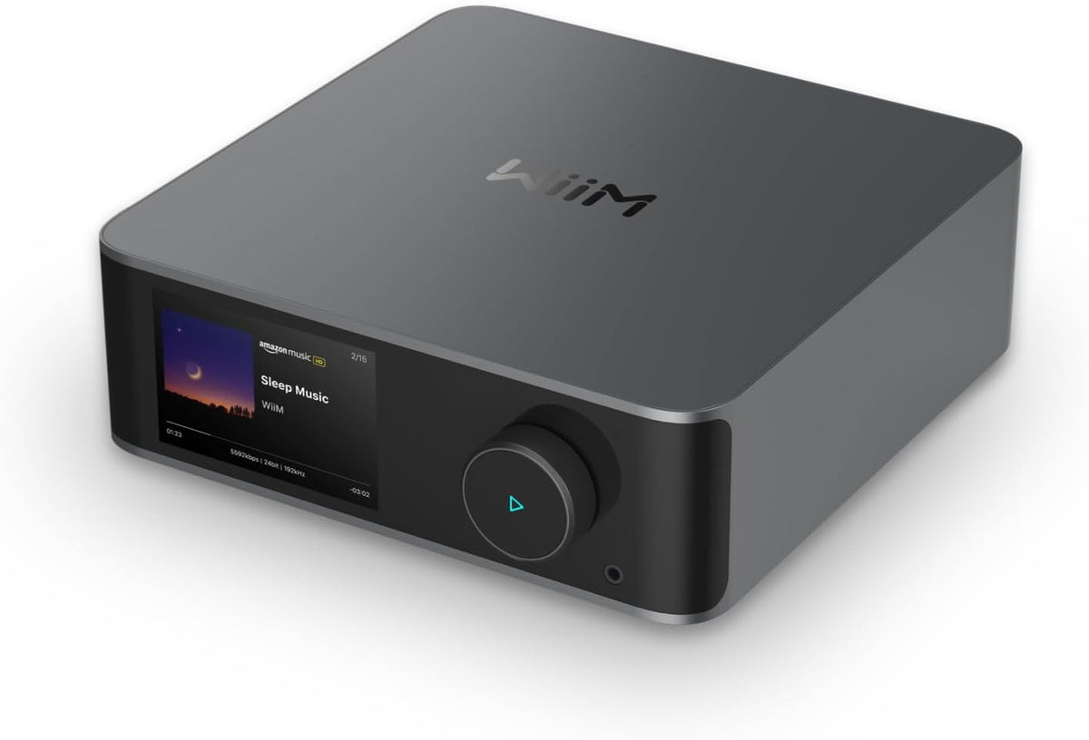 WiiM Ultra Music Streamer & Digital Preamp | 3.5" Touchscreen, Compatible with Google Cast & Alexa, Stream Spotify, Amazon Music, Tidal & More | HDMI ARC, Phono Input & Headphone Output | Space Gray