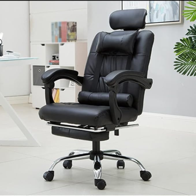 Office Chair Gaming Chair Computer Chair Home Office Reclining Lounge Chair Lift Rotary Chair Footstool Executive Chair Lunch Lounge Chair (Color : A Size : Light Grey)