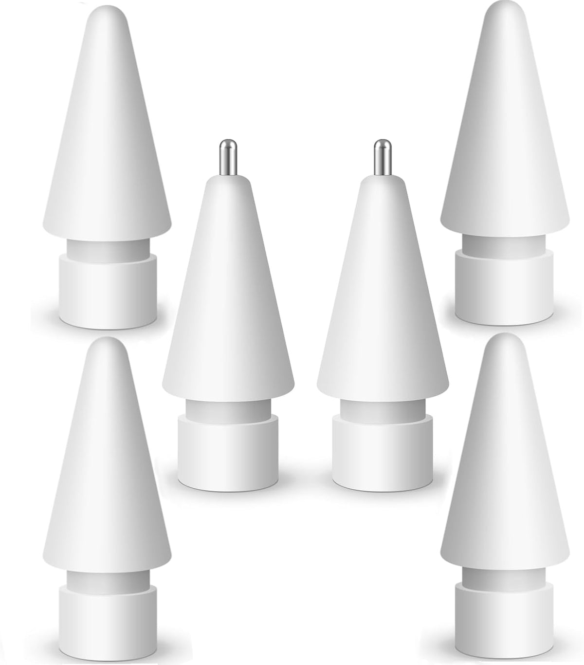 Replacement Pencil Tips for Apple Pencil 2nd Generation/ 1st Generation Tips,iPencil Tip Nibs Accessories for iPad Pro/Apple Pencil Pro/USB-C (6 Pack)
