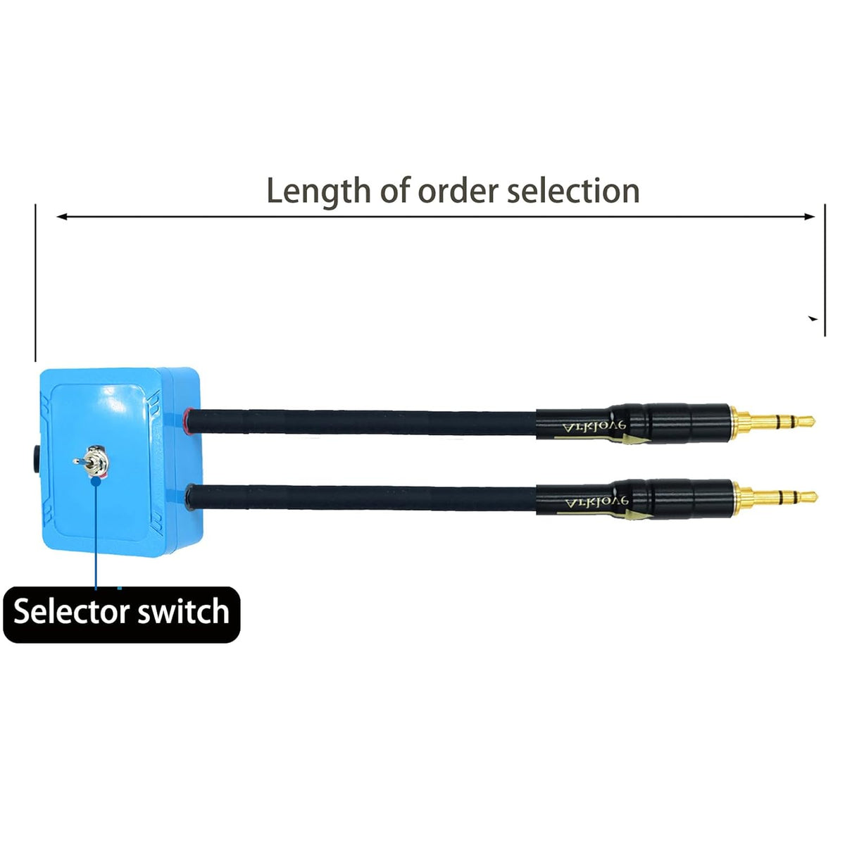 Arklove 20ft Shielded 1/8" aux Input 3.5mm Female to 2X 3.5 Output Splitter Stereo Video Audio Cable Out 3.5 Male to Two 3.5 Male in Dual Speaker Cord 24k Gold Plated