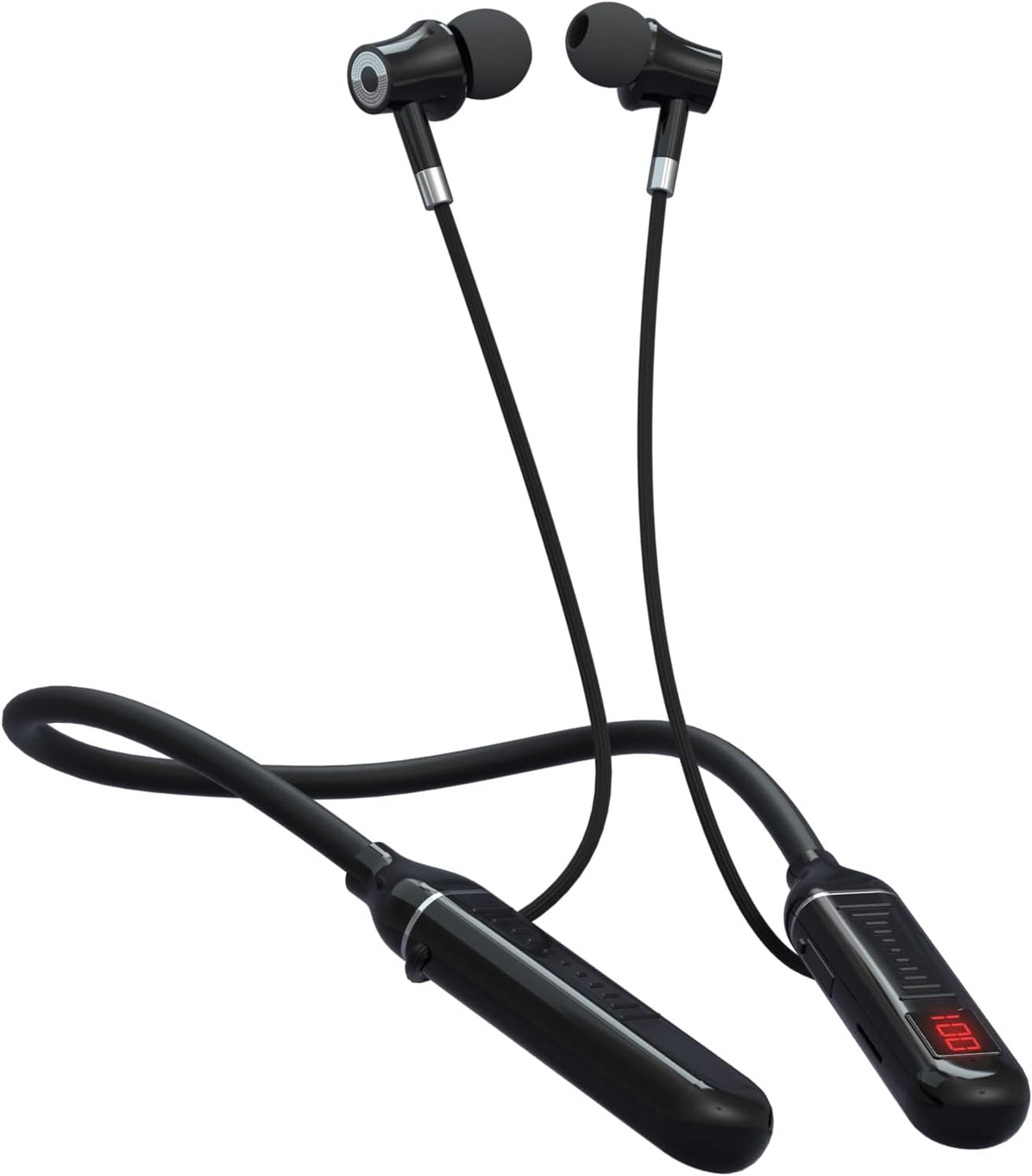 100 Hours Playtime Neckband Bluetooth Headphones, Wireless Earphones with Microphone, Game Mode, USB-C Fast Charging