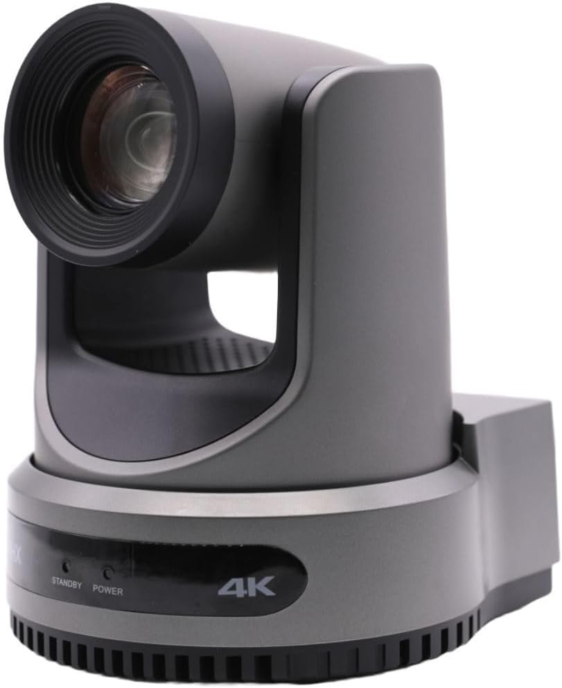 PTZOptics Move 4K 20x Auto-Tracking PTZ Camera with Built-In Tally Light, 3D Noise Reduction, and Advanced White Balance Modes (Gray)