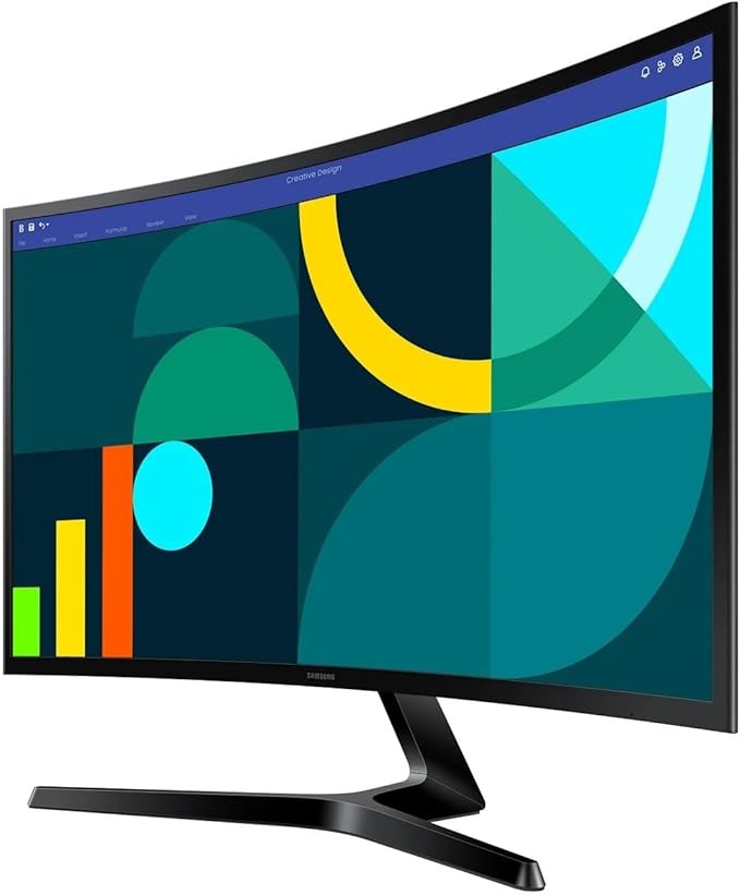 Samsung S3 Series 27 LED Curved Computer Monitor 100Hz 4ms FHD(1920x1080) AMD FreeSync Monitor HDMI Black with HDMI Cable