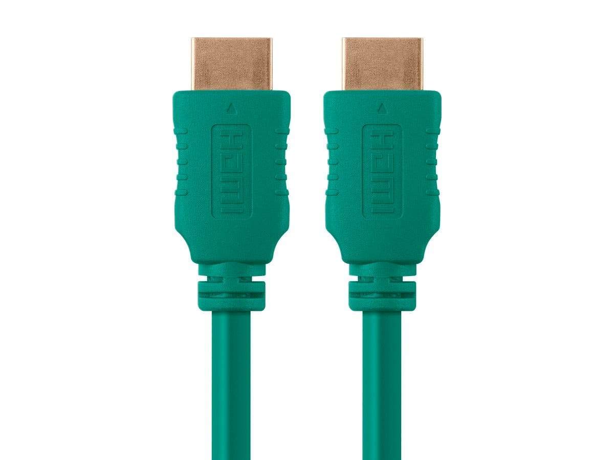 6ft 28AWG Monoprice High Speed HDMI Cable w/Ferrite Cores - Green