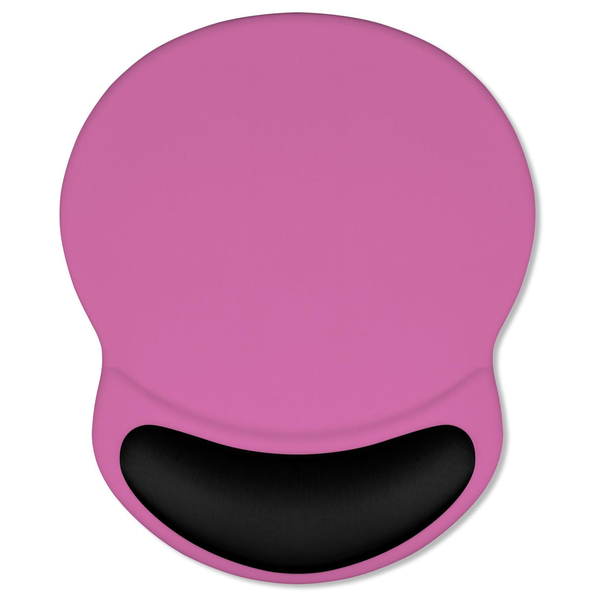 ITNRSIIET Ergonomic Mouse Pad with Comfort Gel Wrist Rest, Non-Slip PU Base, Smooth Textured Surface, Reduces Hand Fatigue & Wrist Pain, 8.7 x 7.2 Inch for Office Gaming Home, Black-Pink Contrast
