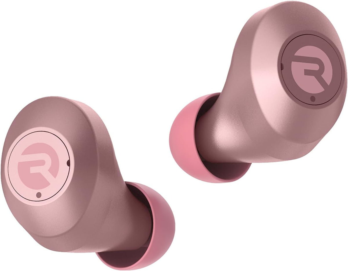Raycon Everyday Earbuds Classic Bluetooth Wireless with Microphone - Stereo Sound, Active Noise Canceling, in-Ear Bluetooth Headset True Wireless Earbuds 32 Hours Playtime (Rose Gold)