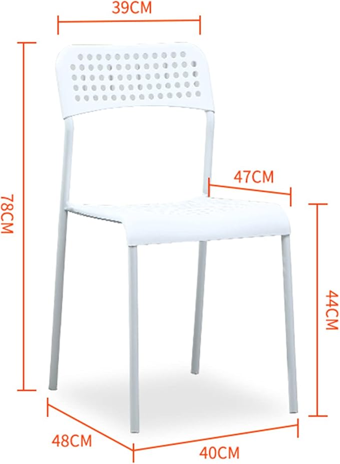 Mlaea Computer Racing Gaming Chair Office Conference Reception Chair with Backrest TV Station Lounge Laboratory Chair 40 * 48 * 78CM(Color:Red)