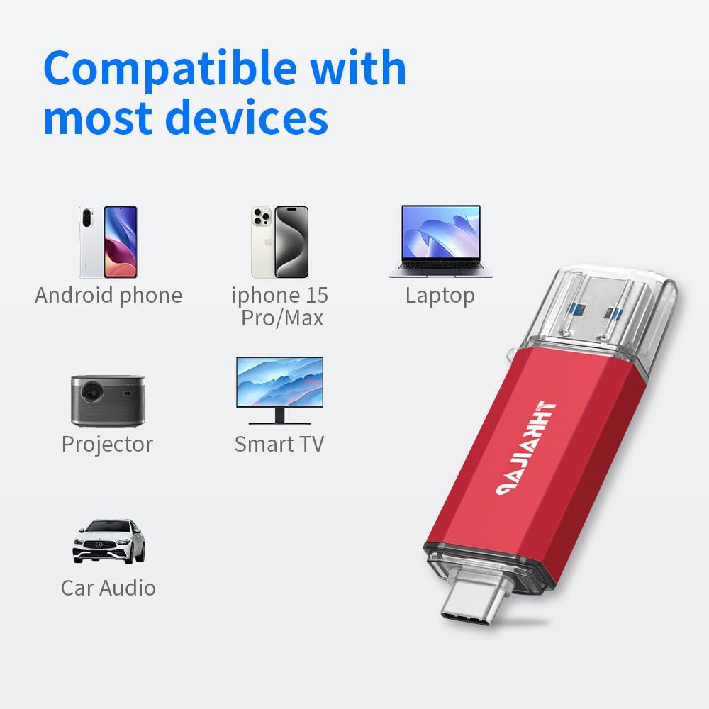 Thkailar 32GB 3 Pack USB C Memory Stick OTG USB 3.1 Thumb Drive Compatible with Android Phone,MacBook Pro,Laptops,Tablets,PC
