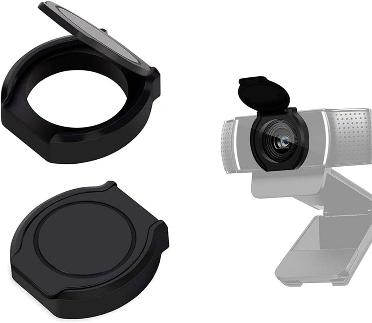 2 Pack Universal Webcam Cover, Desktop Computer External Webcam Lens Covers Shutter Cap Hood, Streaming Web Camera Privacy Cover Clip Compatible with Logitech HD Pro Webcam C270/C615/C920/C930e/C922X