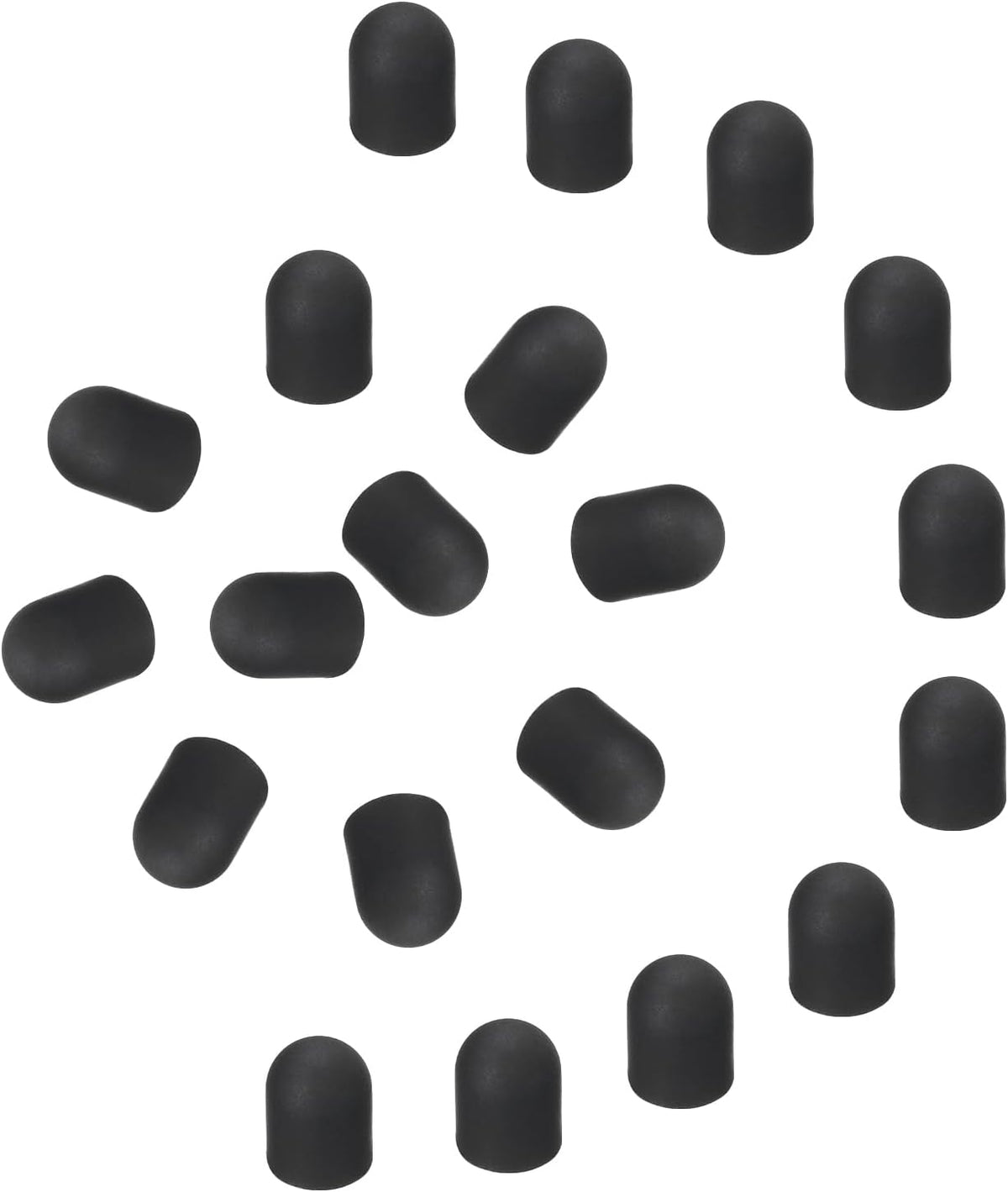 MECCANIXITY 20Pcs Replacement Stylus Pen Tips 5.5mm Conductive Capacitive Touch Screen Pens Tips Silicone Rubber, Black