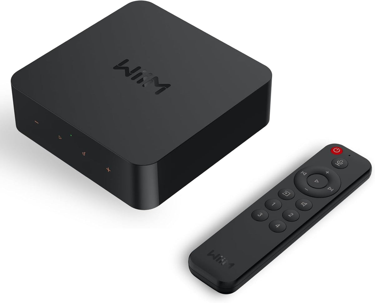 WiiM Pro Plus AirPlay 2 Receiver, Google Cast Audio, Multiroom Streamer with Premium AKM DAC, Voice Remote, Works with Alexa/Siri/Google, Stream Hi-Res Audio from Spotify, Amazon Music, Tidal and More