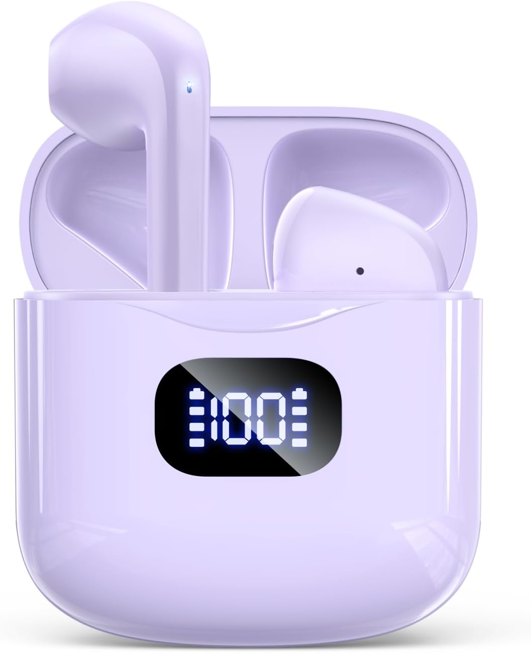 Wireless Earbuds Bluetooth 5.3 Ear Buds, Bluetooth Headphones with LED Display Charging Case, IPX7 Waterproof in-Ear Earphones with Mic for Phone Tablet Sports