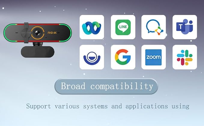 4K Webcam for MSI Vector A18 HX A8WIGwith Microphone&amp Privacy Cover &amp Plug&ampPlayWorks Zoom/Teams/Skype/Google Meet