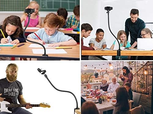 AceTaken -25'' 4K,C920s,C922x StreamCam Stand Flexible Arm Clamp Mount Tripod Compatible with Logitech StreamCam,Brio