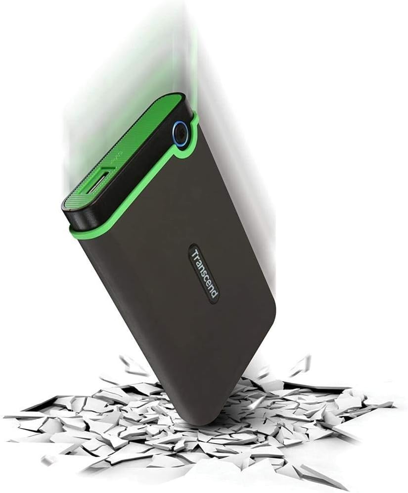 Transcend 2TB USB 3.1 Gen 1 StoreJet 25M3G SJ25M3G Rugged External Hard Drive TS2TSJ25M3G, Military Green