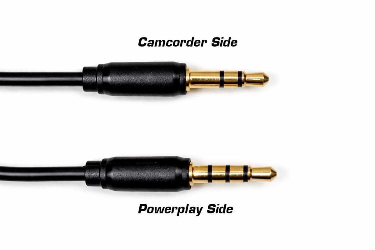 Generic 3.5mm 31.5cm ImmersionRC TRS to TRRS AV Cable, Shielded Cable for Camcorders and PowerPlay, Black