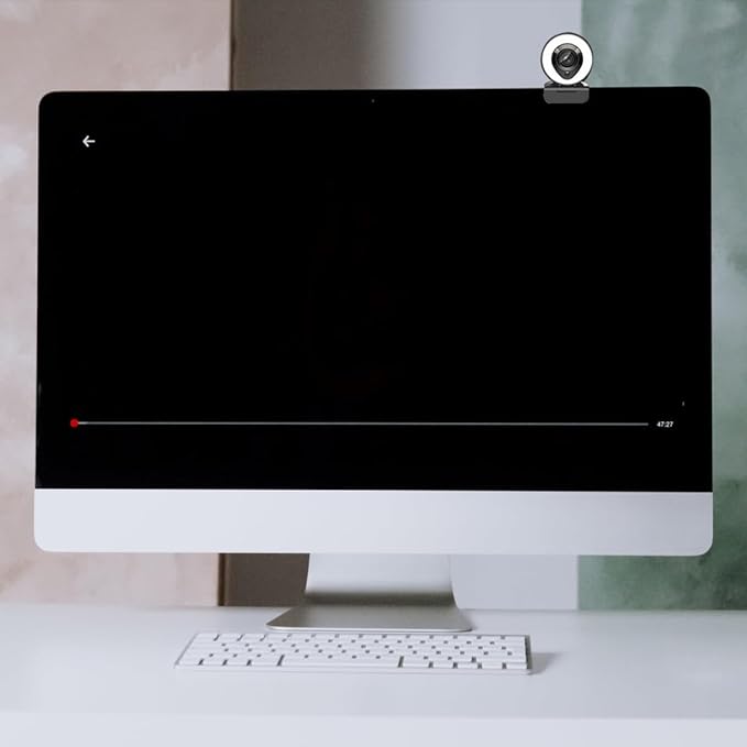 4k Webcam with Mic USB Computer Camera for Live Streaming and Video Calls HD Webcam with Fill Light for Desktop and Laptop Use