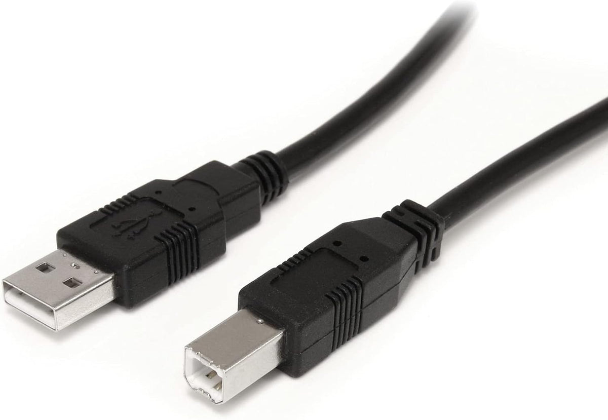 9 30 2.0 (USB2HAB30AC) StarTech.com m / ft Active USB A to B Cable - M/M - Black USB A to B Cord - Printer Cable