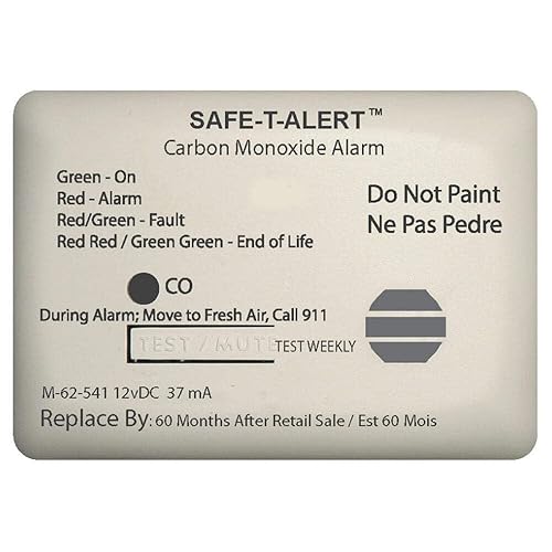 MTI Industries 62-541-MARINE-WT Detector Marine Co Alarm White