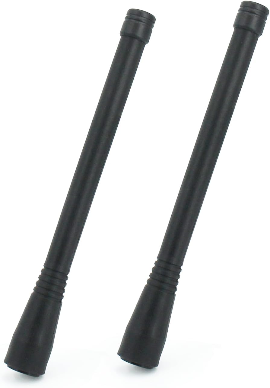 IFREQTECH 2 Pack FA-B02AR IC-A5, IC-A6, IC-A14, IC-A14S, IC-A16, IC-A24, IC-A25 8" 118-137MHz Antenna Compatible White