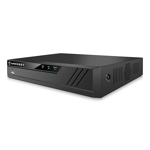 Amcrest NV4108-A2 4K 8CH NVR (1080p/3MP/4MP/5MP/8MP) Network Video Recorder - Supports up to 8 x 8MP/4K IP Cameras, 8-Channel, Supports up to 10TB