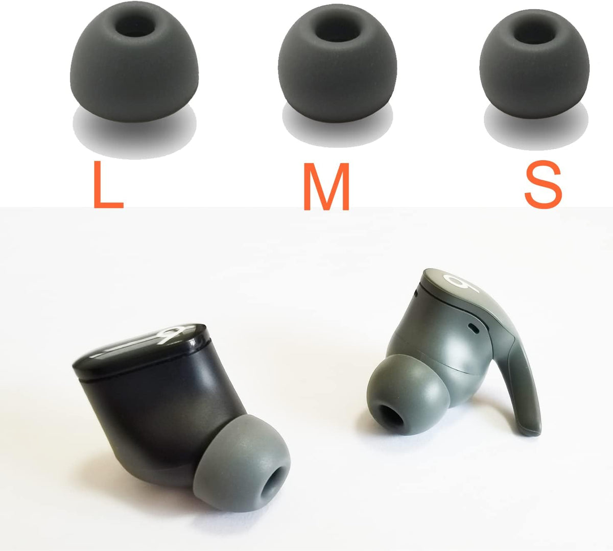 Silicone Ear Tips for Beats Fit Pro Replacement Tips for Beats Fit Pro/Beats Studio Buds Earbuds 6 Pairs LMS Gray
