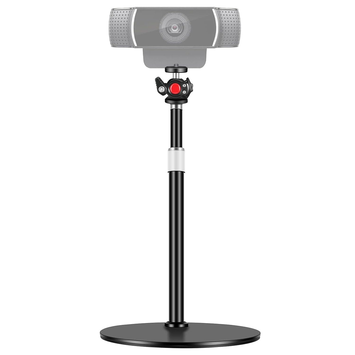 Nycetek Webcam Tripod Stand for Desk: Webcam Stand for Logitech Brio | C920 | C922 | C615 | C930e - Height & Angle Adjustable Desktop Tripod for Light