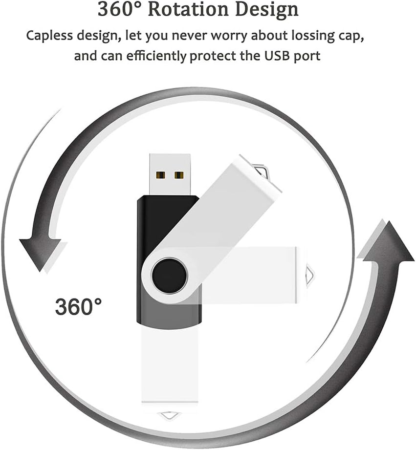 20 Pack 8GB USB Flash Drive 2.0 Bulk USB Thumb Drives Memory Stick Jump Drive Zip Drives (8GB, 20 Pack)