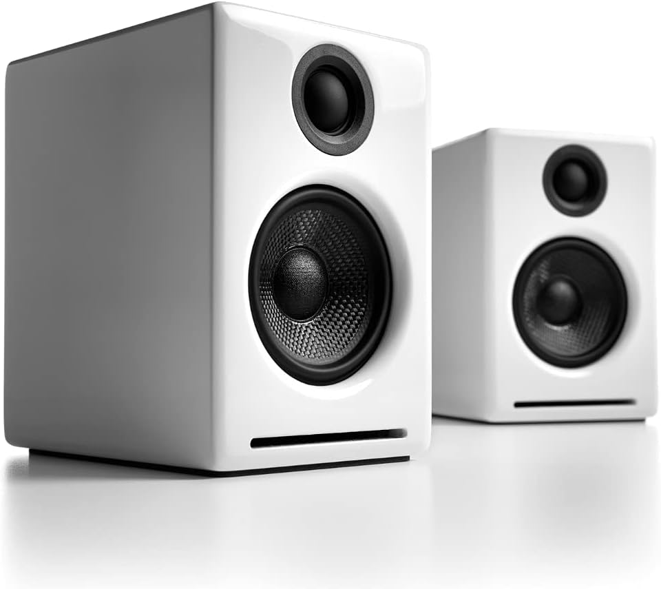Audioengine A2+ 24 Bit 60 Watt Bluetooth Desktop Computer Speakers for Music and Gaming - PC MAC Laptop Tablet