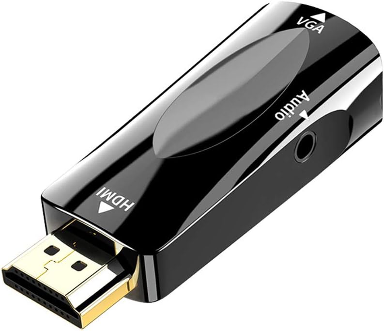 heaven2017 1080P HDMI to VGA HD Video Audio Adapter Converter for Computer Projector Black